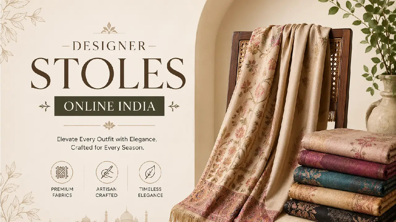 Top Trends in Designer Stoles Online India You Need to Know in 2026?